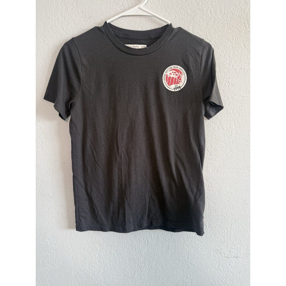 Abercrombie Kids SpongeBob Rock Bottom National Park Graphic Tee Black 13/14